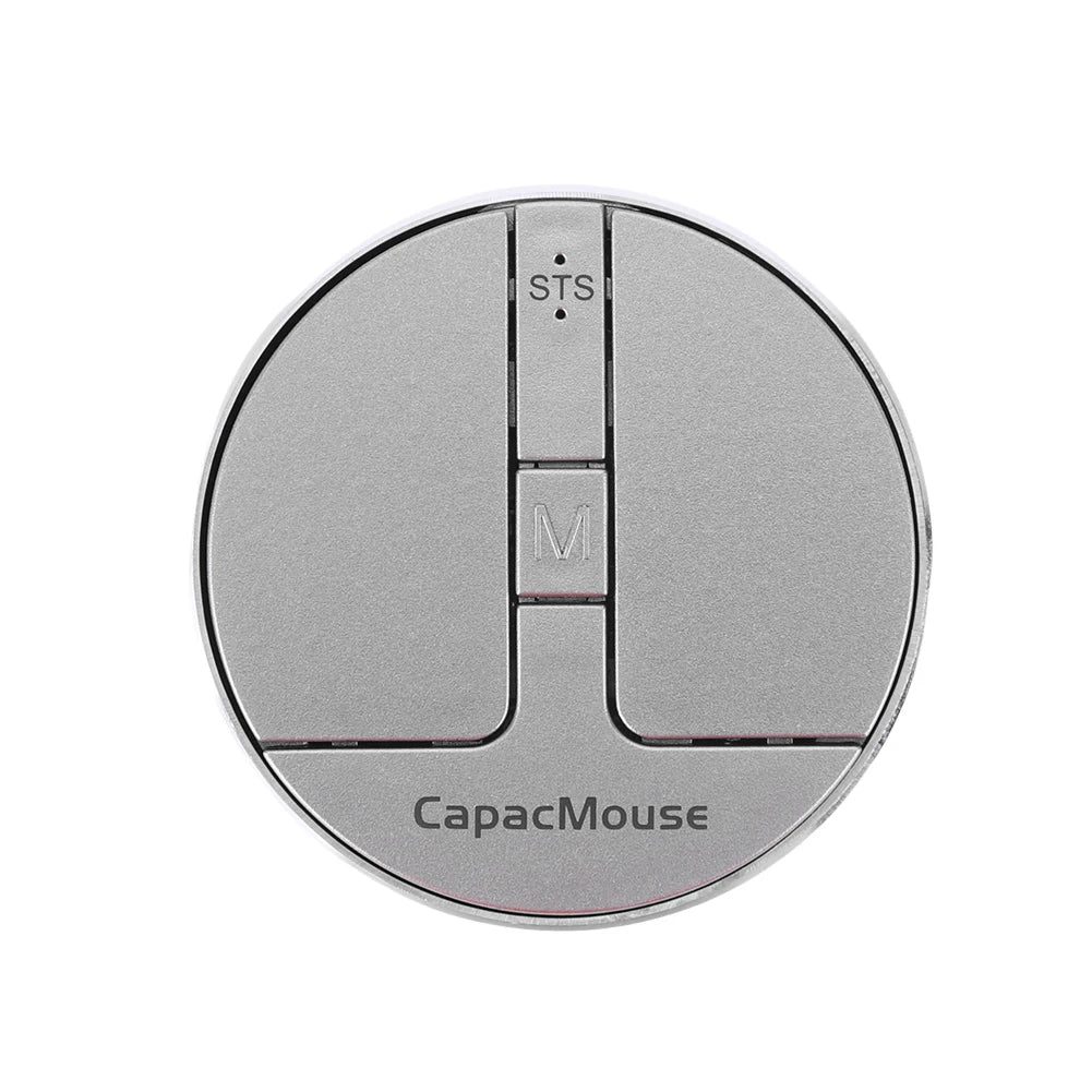 Ultra Thin Wireless Computer Mouse 3 Mode Mini Capacitive Mouse BT 5.2/2.4G/USB 3 Levels DPI with Receiver for Laptop PC