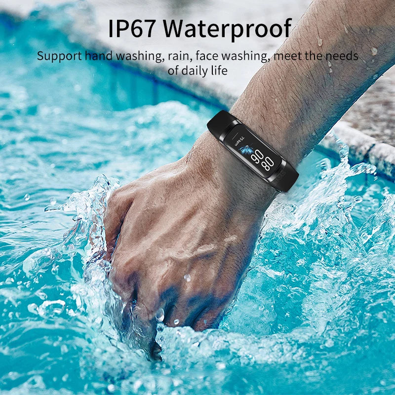 LIGE Amoled Smart Watch Men 2025 Smart Band Women Heart Rate Blood Smartwartch Waterproof Smart Bracelet Sport Fitness Tracker