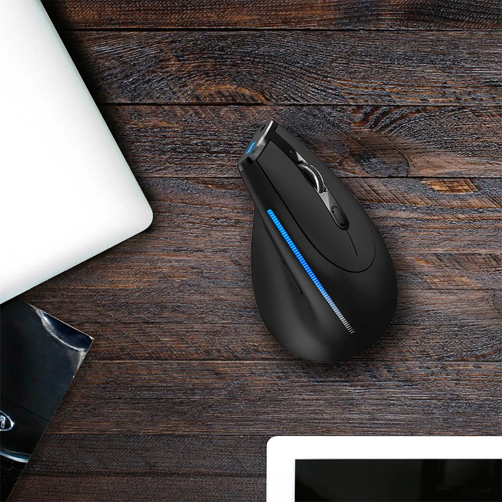 ZELOTES F-36A 2.4G Wireless Mouse 2400 DPI Adjustable Optical Vertical Mouse 6 Buttons for Computer Laptop Desktop